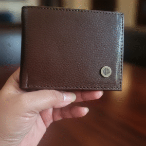 Dark Brown Vegan RFID wallet