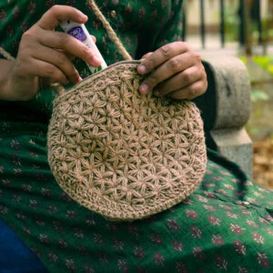 Jute Round Sling Bag